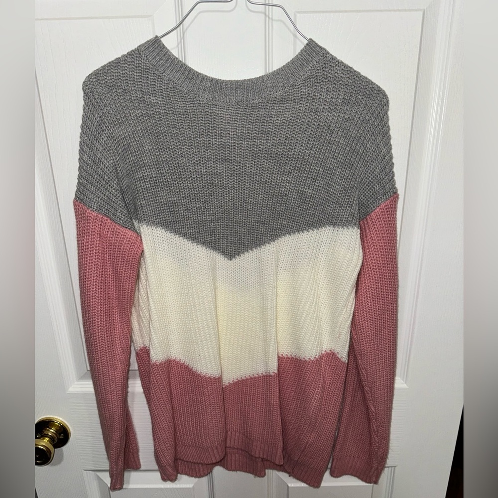 Colorblock Knit Sweater SIZE S